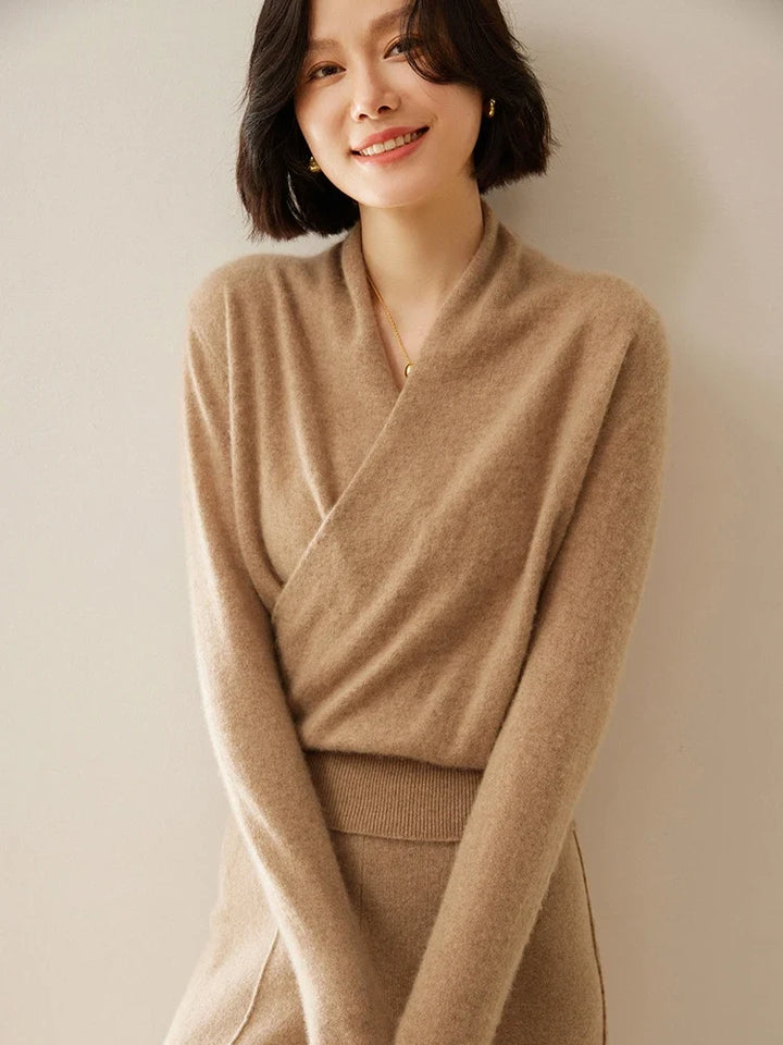 Ivy | Womens Wrap Sweater Long Sleeve Relaxed