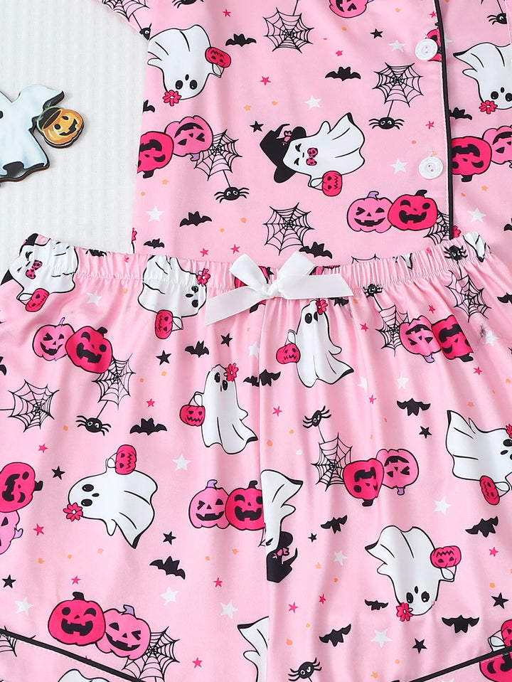 Delphine | Halloween Print Womens Shorts Pajama Set