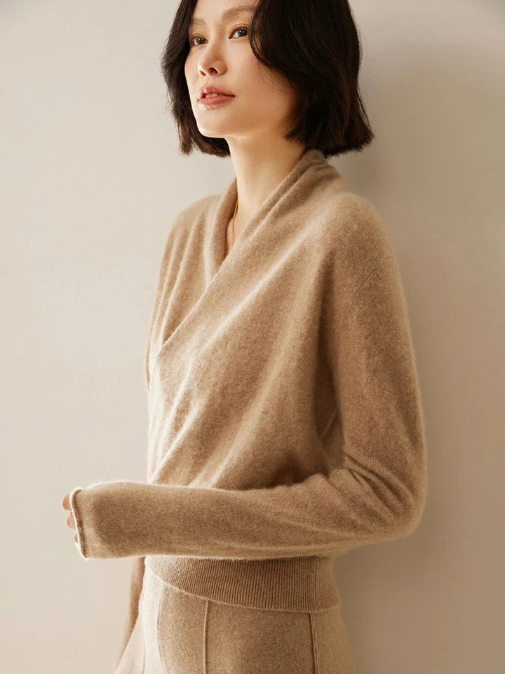 Ivy | Womens Wrap Sweater Long Sleeve Relaxed