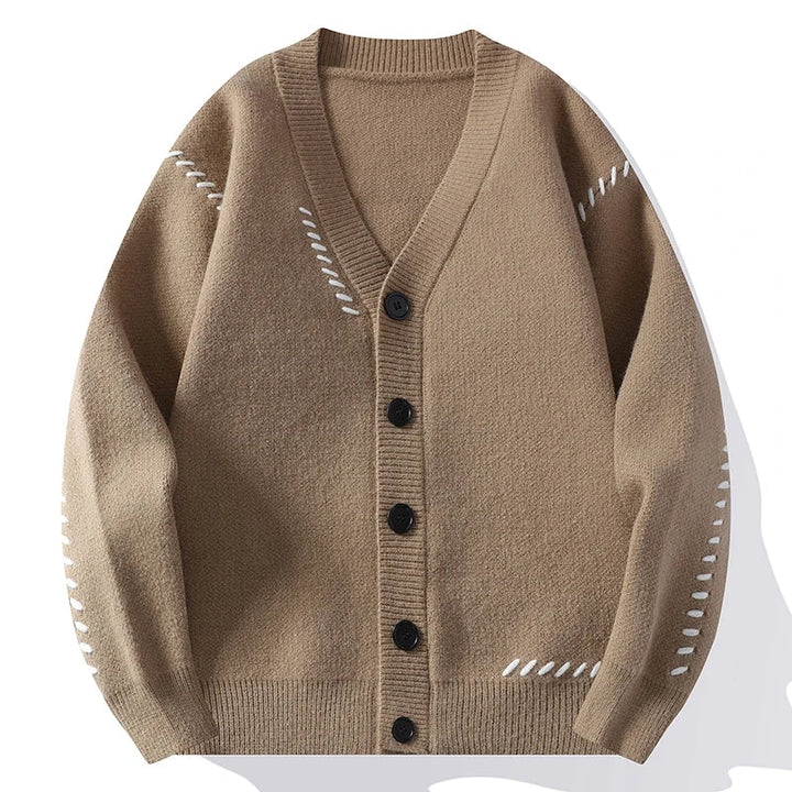 Riley | V Neck Button Knit Cardigan Sweater Dress