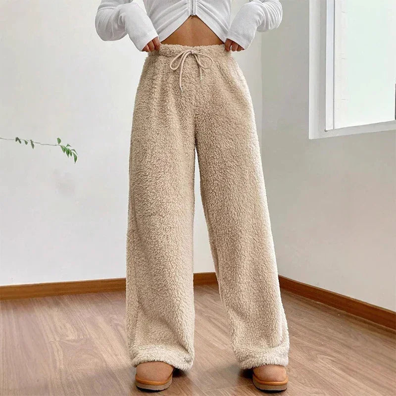 Madison womens drawstring wide leg sweatpants