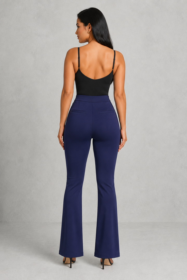 Womens high waist flare leggings, view 3