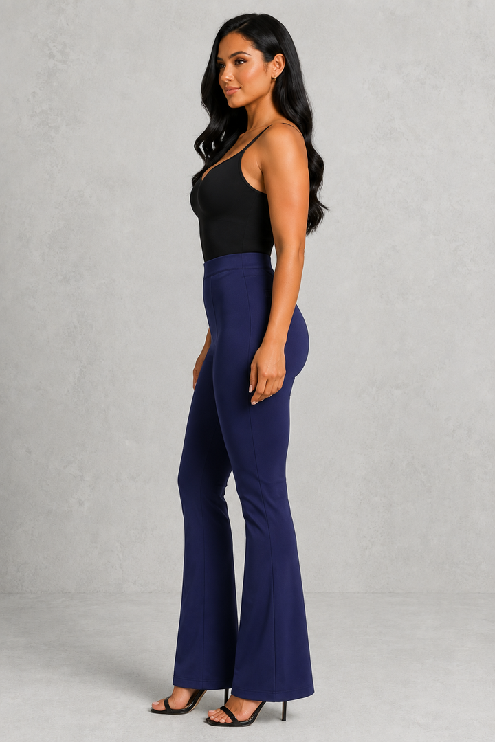 Womens high waist flare leggings, view 4