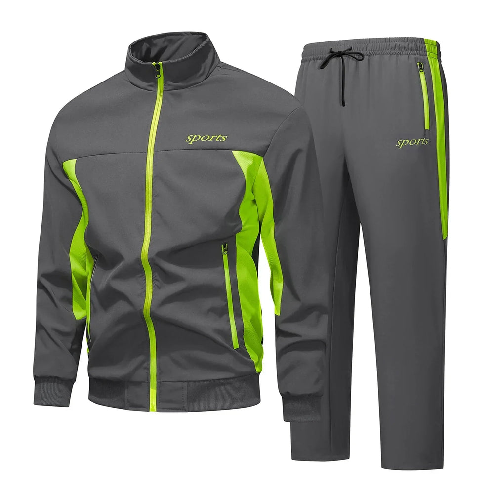 Archer mens color-block tracksuit set
