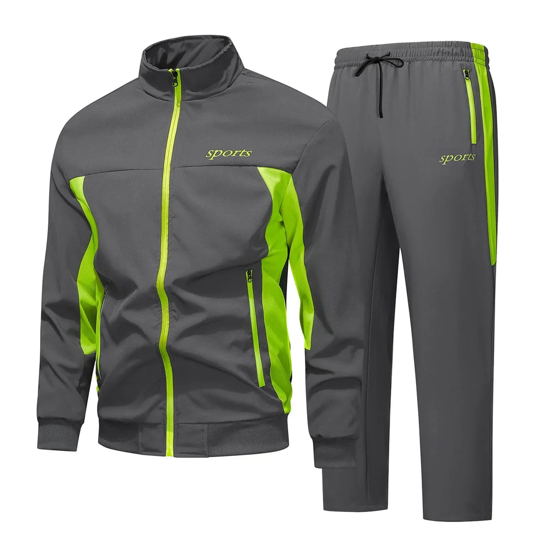 Archer mens color-block tracksuit set