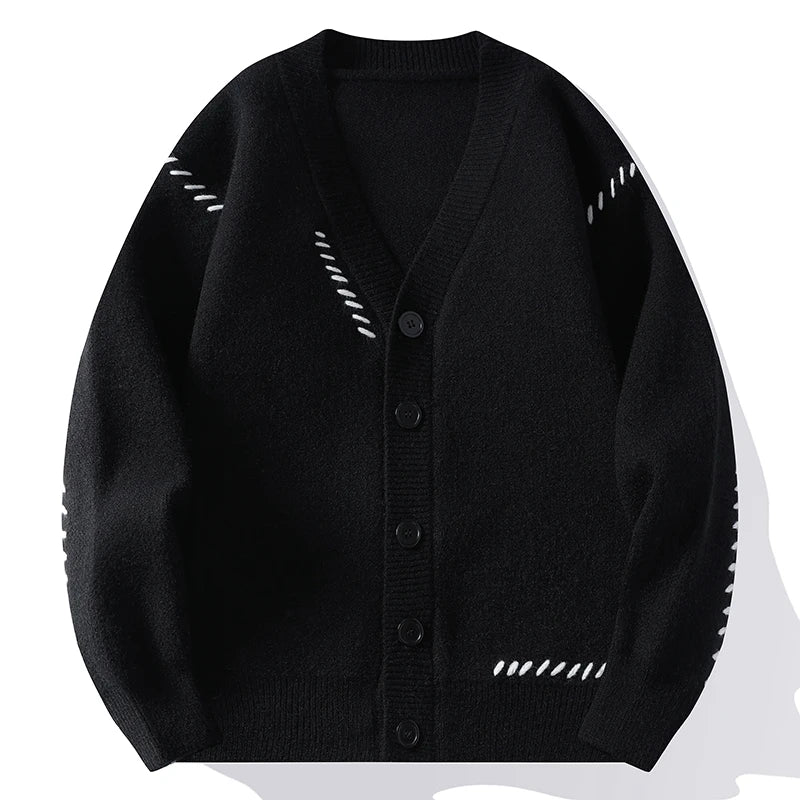 Riley | V Neck Button Knit Cardigan Sweater Dress