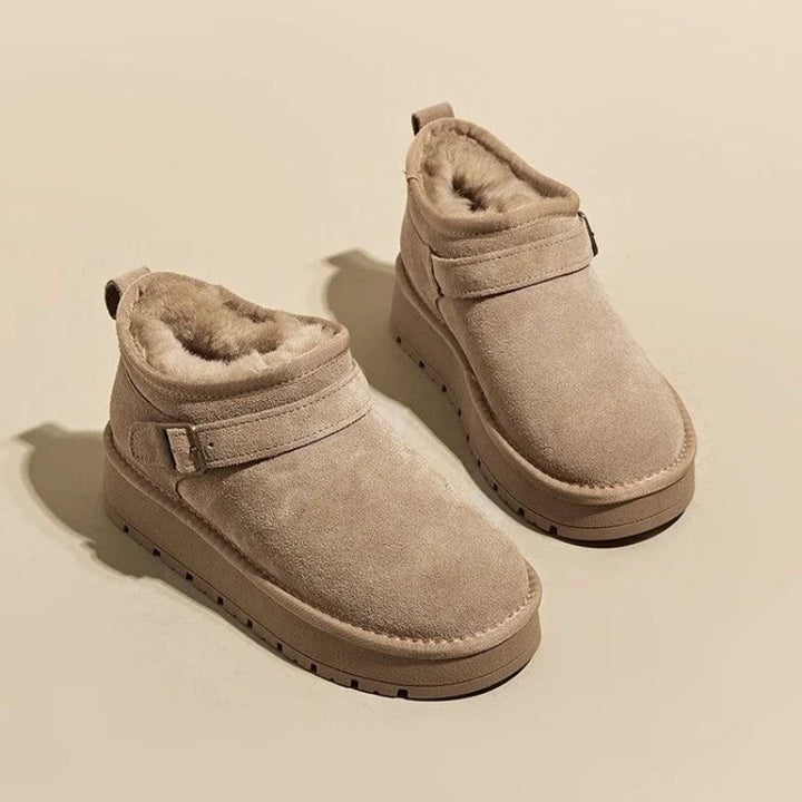 Peyton | Buckle Strap Suede Lined Winter Boots