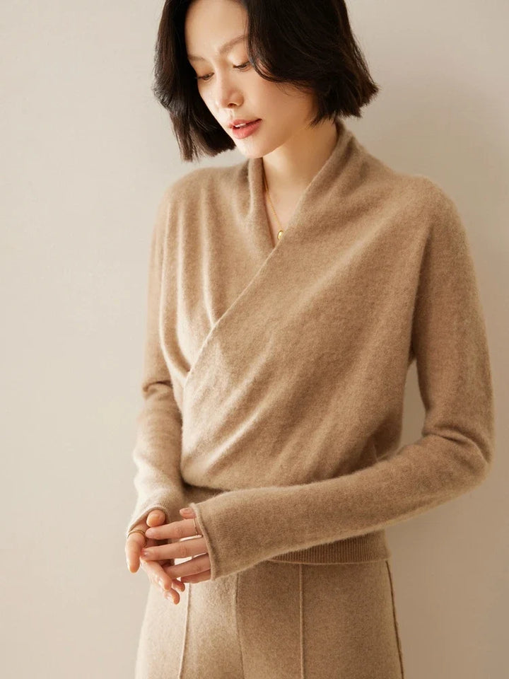 Ivy | Womens Wrap Sweater Long Sleeve Relaxed