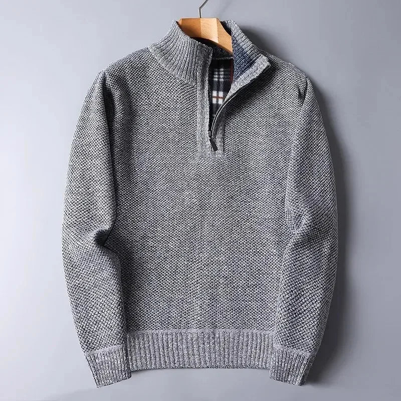 Reid mens quarter zip knit sweater