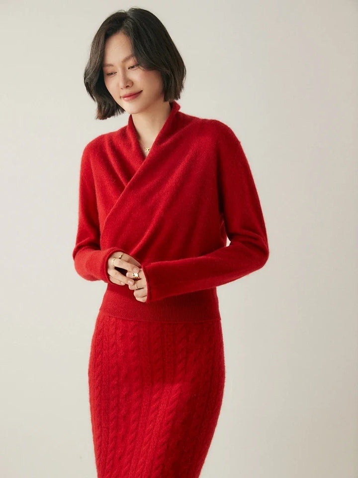 Ivy | Womens Wrap Sweater Long Sleeve Relaxed
