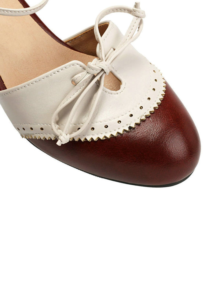 Bailey | Womens Block Heel Bow Pumps