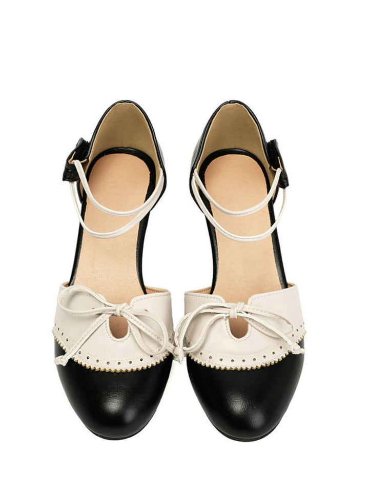 Bailey | Womens Block Heel Bow Pumps