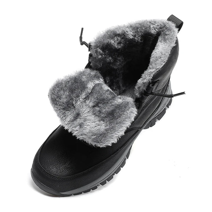 Kit | Lace-Up Leather Winter Ankle Boots