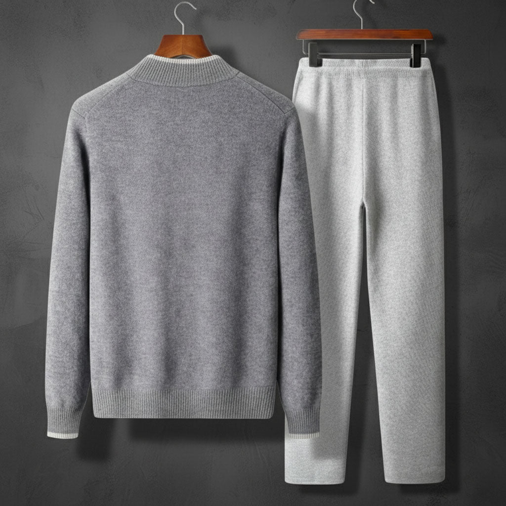 Bram | Mens Knit Zip Tracksuit Set Two-Piece