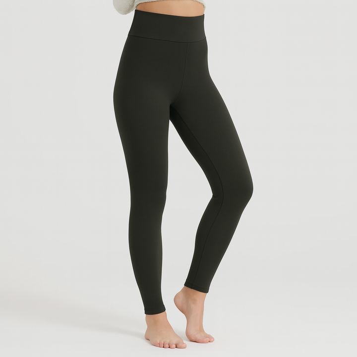 Womens high waist full length leggings, view 3