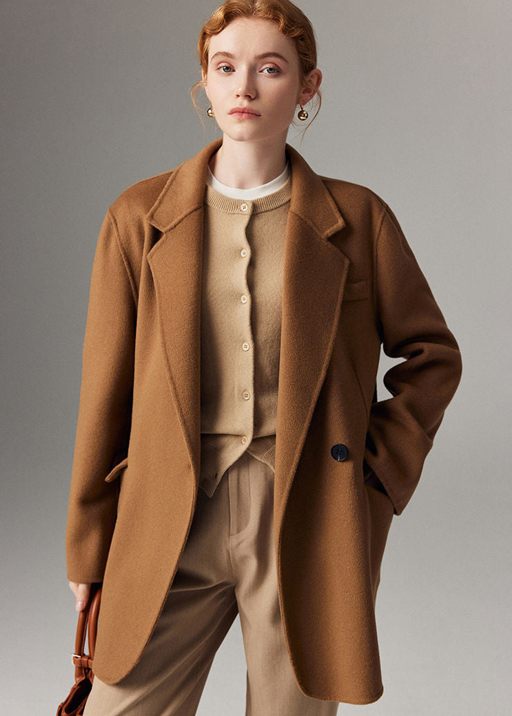 Ivy | Relaxed Wool Blend Blazer with Lapel Collar
