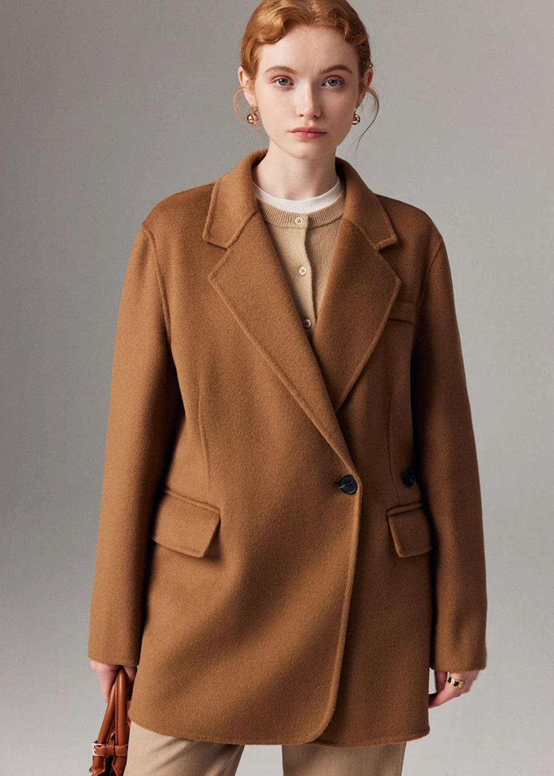 Ivy | Relaxed Wool Blend Blazer with Lapel Collar