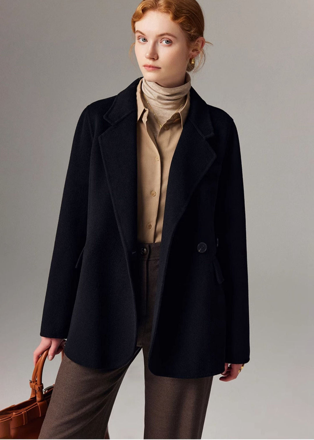 Ivy | Relaxed Wool Blend Blazer with Lapel Collar