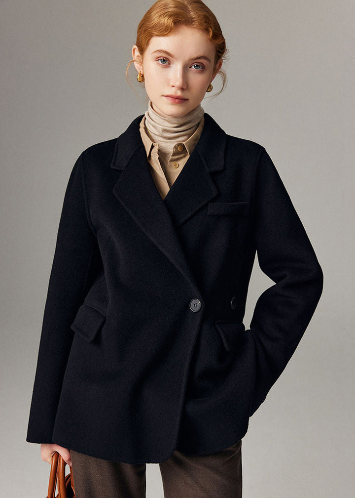 Ivy | Relaxed Wool Blend Blazer with Lapel Collar