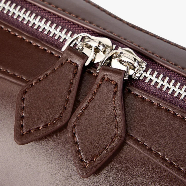 Leah | Leather Shoulder Bag with Zip
