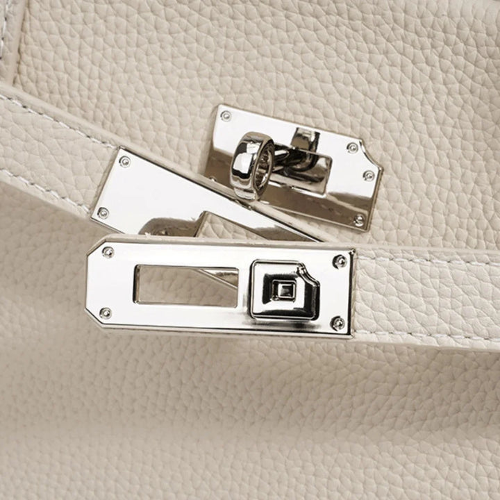 Mara | Light Leather Shoulder Bag Zip Top Handles