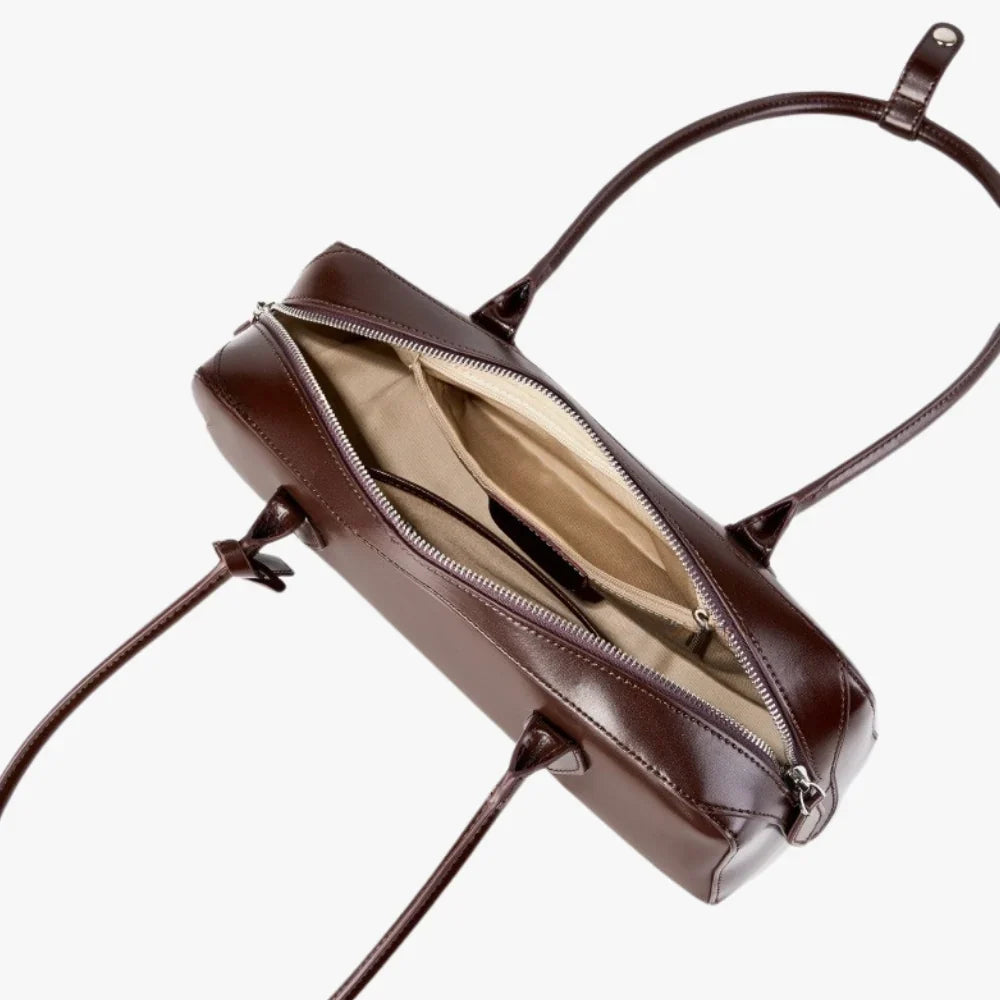 Leah womens faux leather shoulder bag