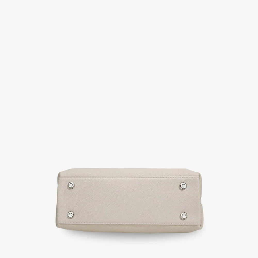 Mara | Light Leather Shoulder Bag Zip Top Handles
