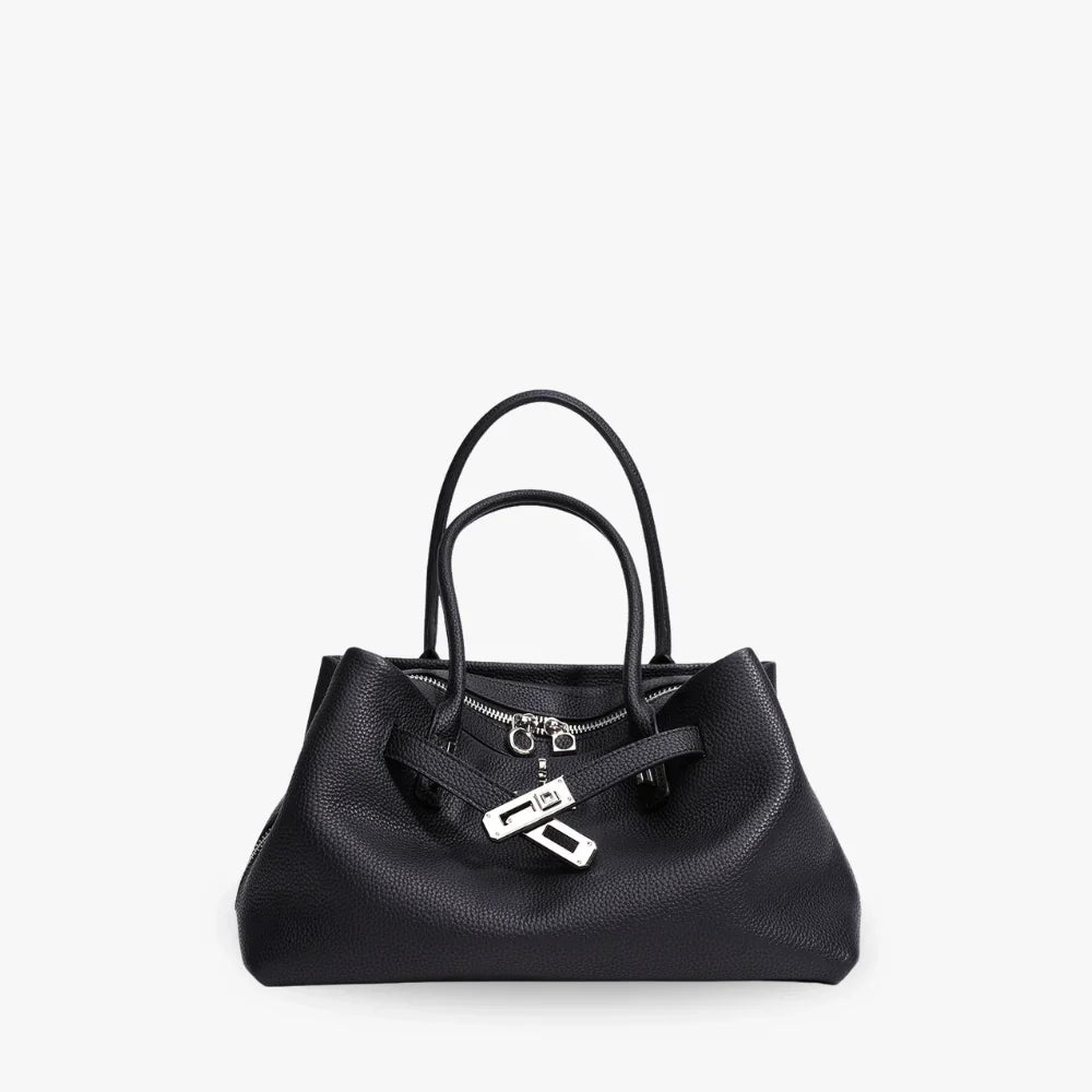 Mara | Light Leather Shoulder Bag Zip Top Handles