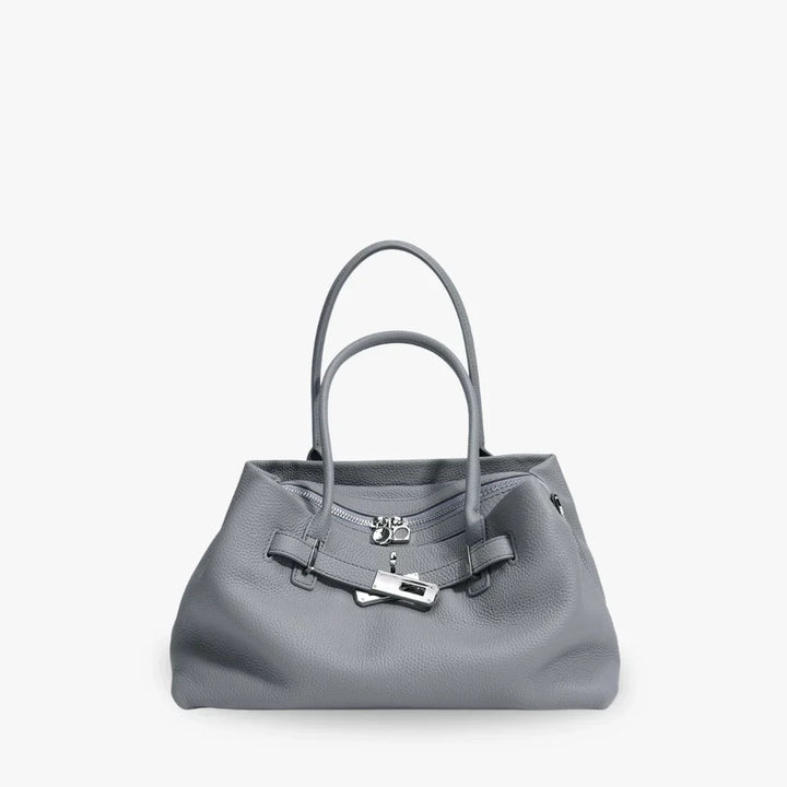 Mara | Light Leather Shoulder Bag Zip Top Handles