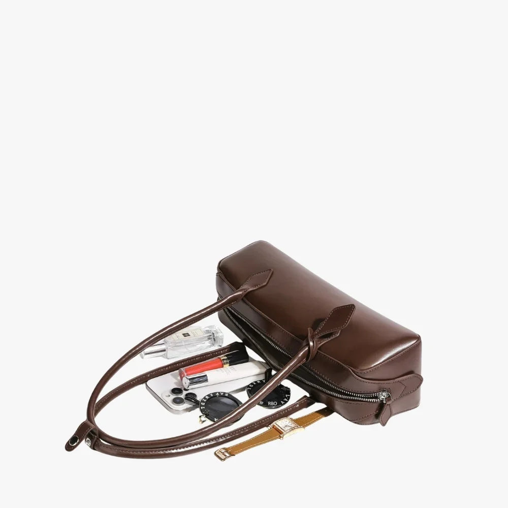 Leah womens faux leather shoulder bag
