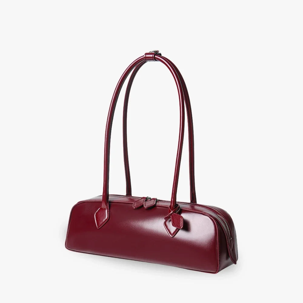 Leah | Leather Shoulder Bag with Zip