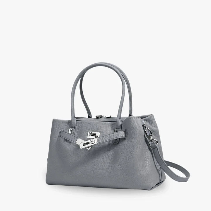 Mara | Light Leather Shoulder Bag Zip Top Handles