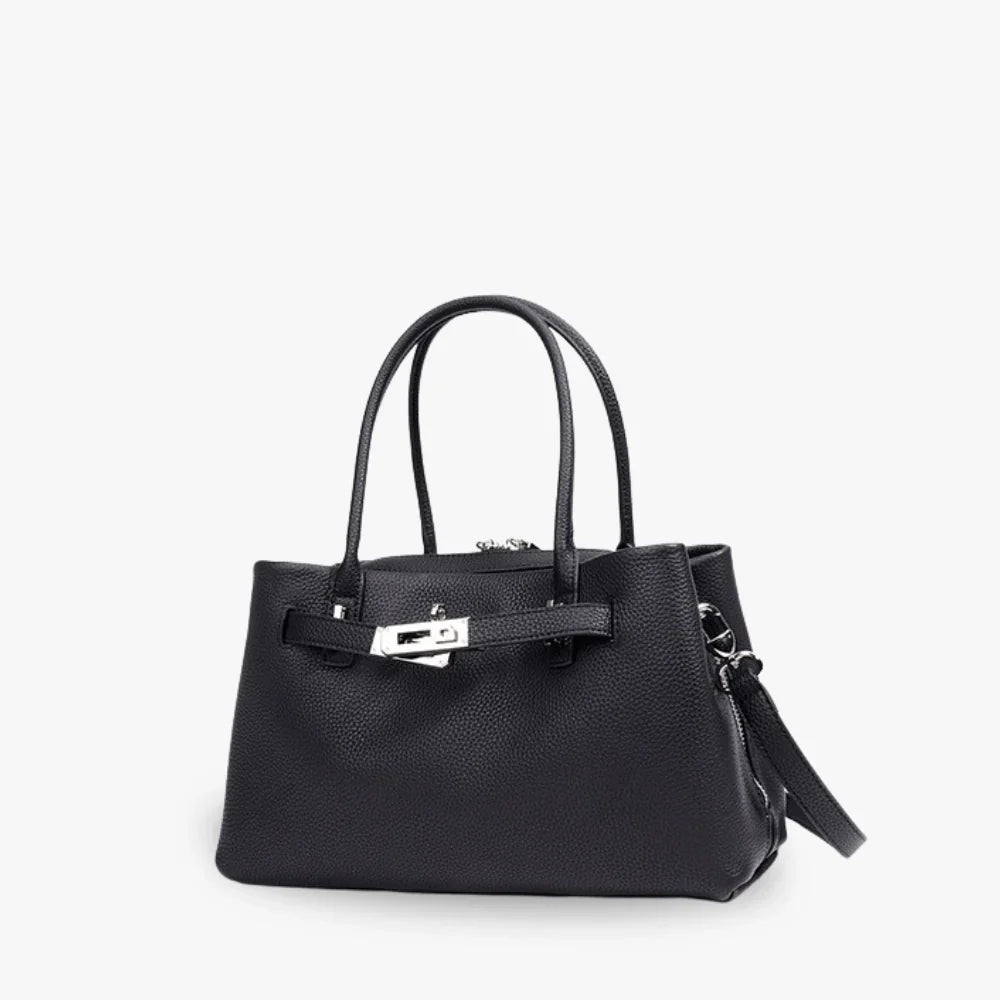 Mara | Light Leather Shoulder Bag Zip Top Handles
