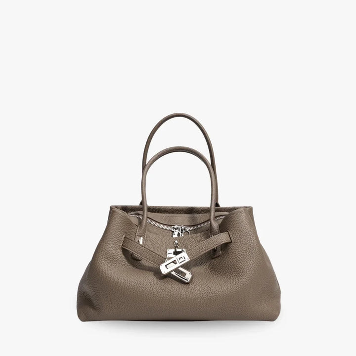 Mara | Light Leather Shoulder Bag Zip Top Handles