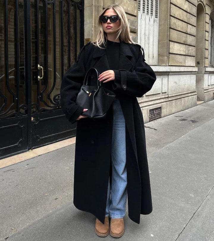 Sabrina | Womens Oversized Wool Blend Long Coat