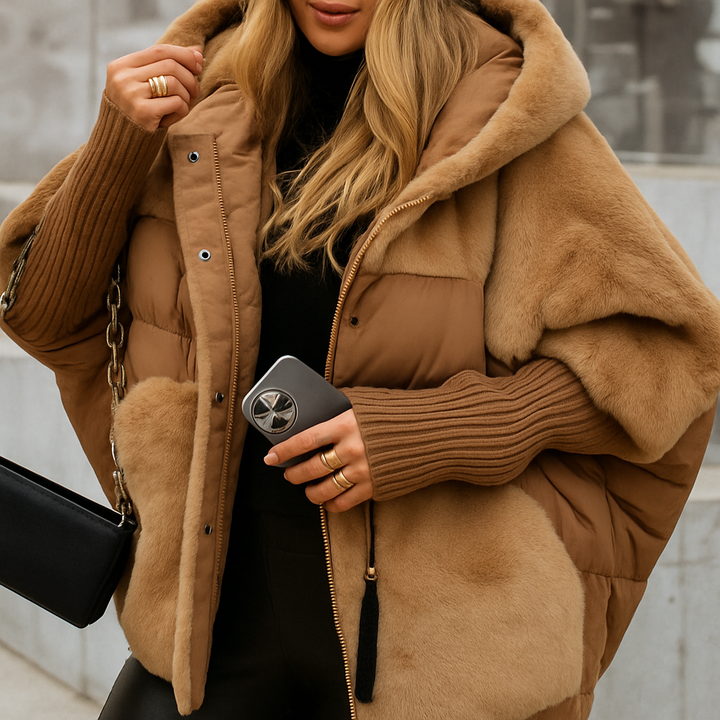 Mara | Oversized Faux Fur Hooded Puffer Jacket