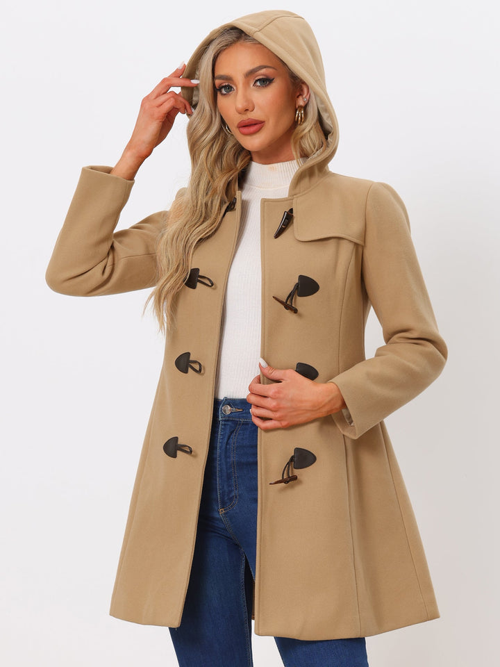 Odette | Womens Hooded Toggle Duffle Coat