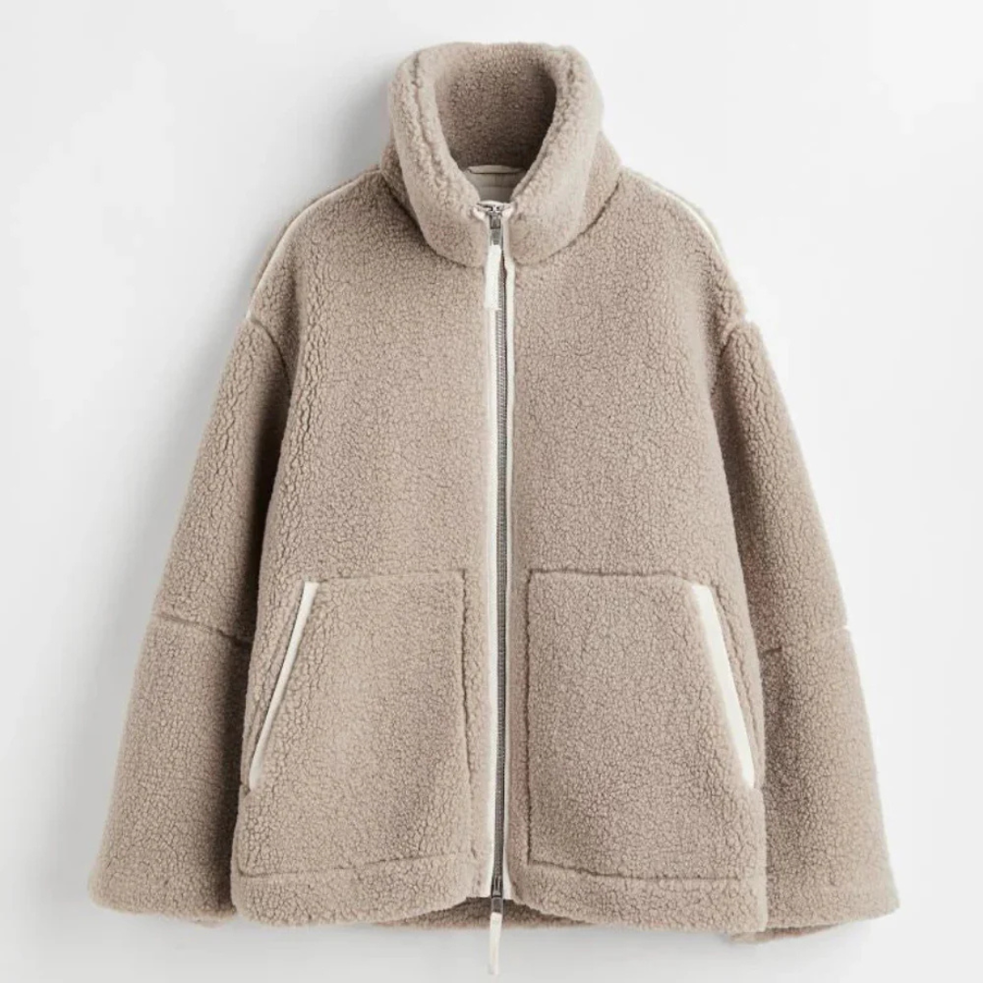 Fern | Womens Oversized Teddy Fleece Zip Jacket