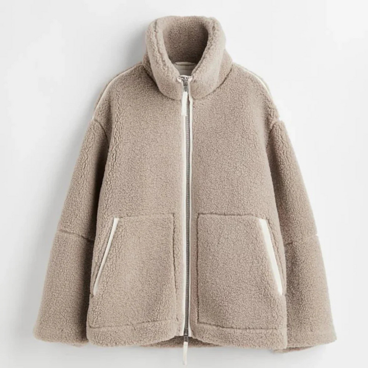 Fern | Womens Oversized Teddy Fleece Zip Jacket