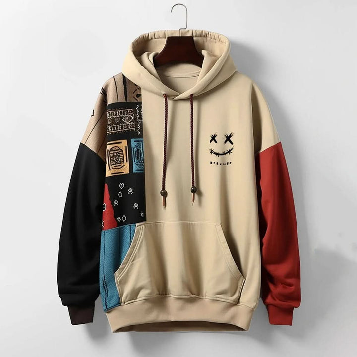 Finley | Patchwork Hoodie Multicolor Graphic