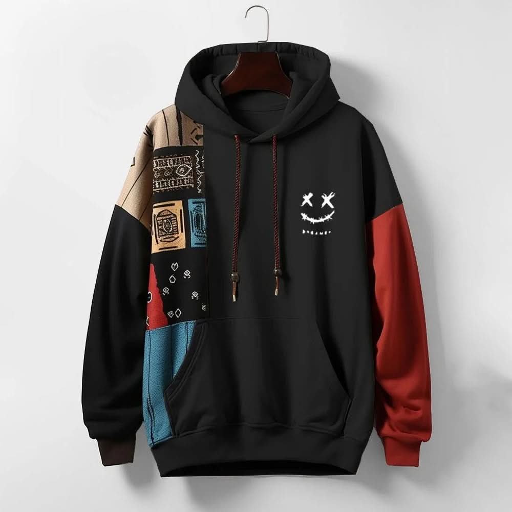 Finley | Patchwork Hoodie Multicolor Graphic