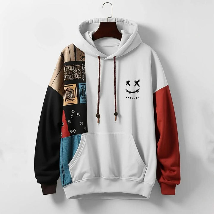 Finley | Patchwork Hoodie Multicolor Graphic