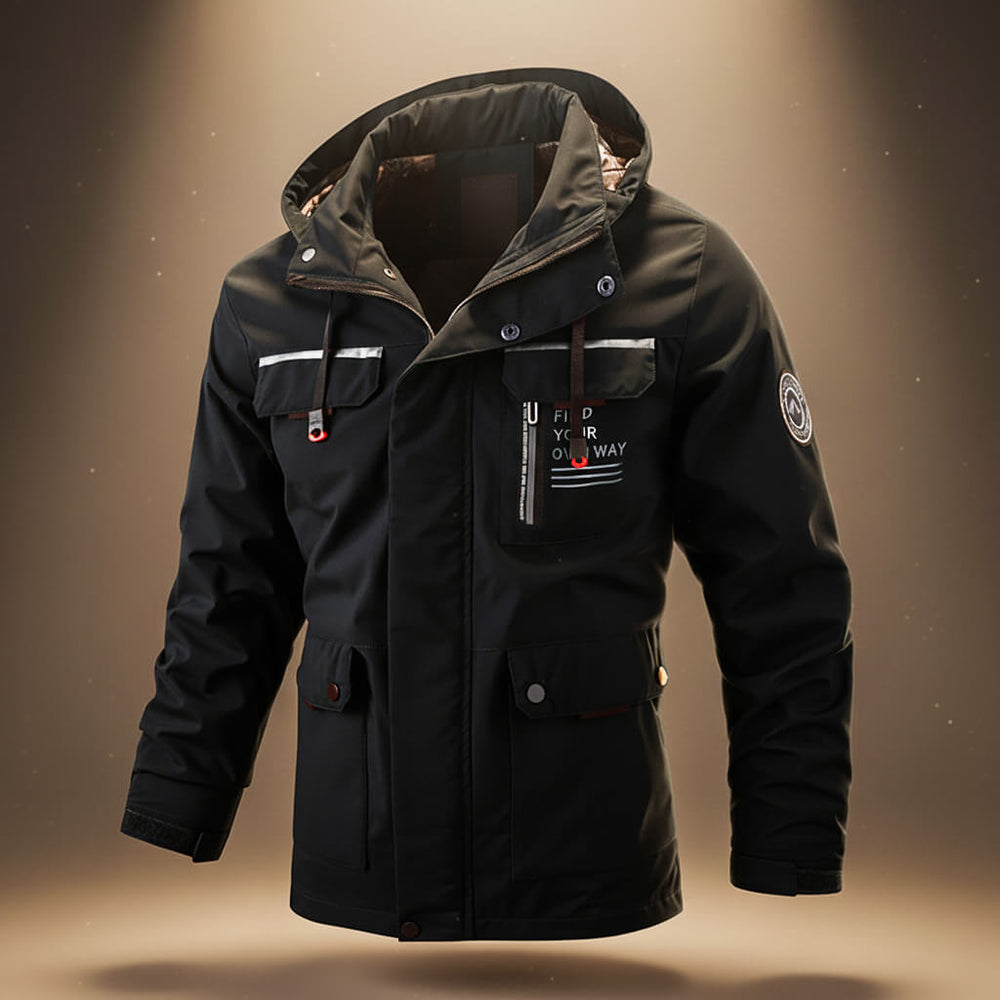 Finn mens hooded utility jacket