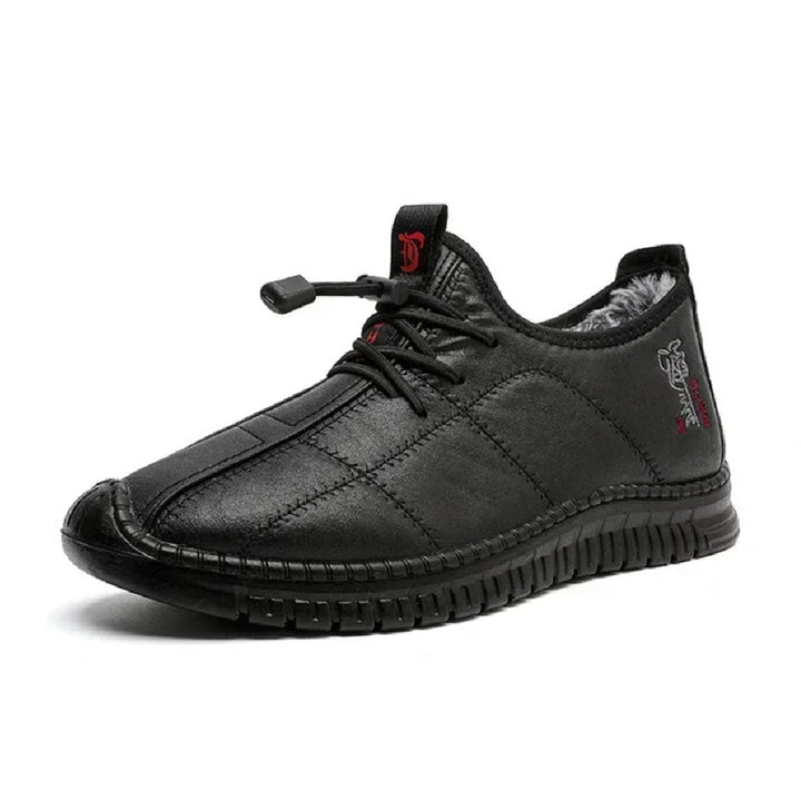 Troy | Mens Leather Fur Lined Quilted Winter Boots