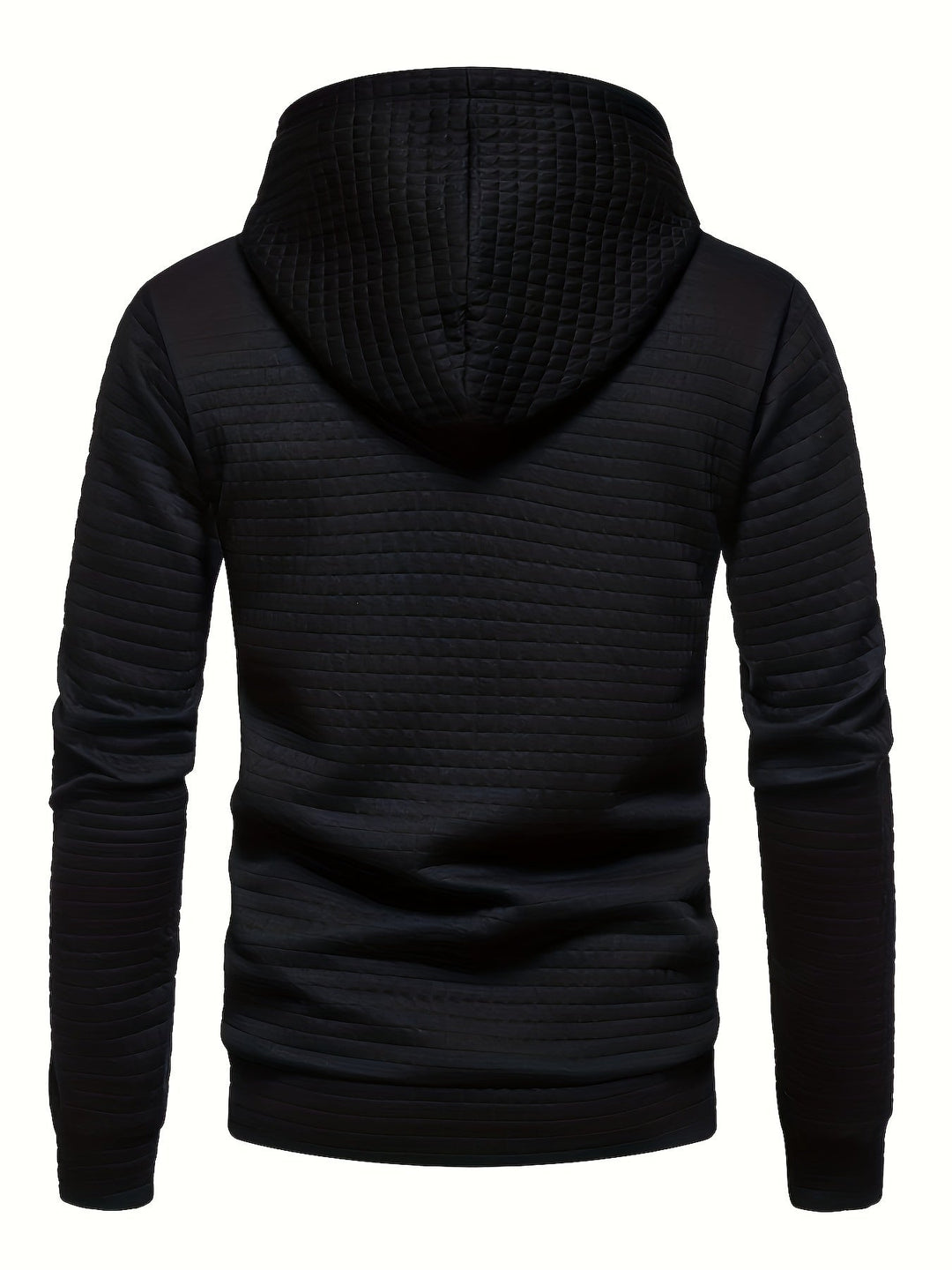 Grant mens quilted pullover hoodie
