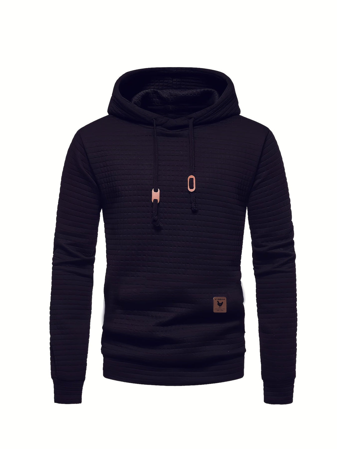 Grant mens quilted pullover hoodie