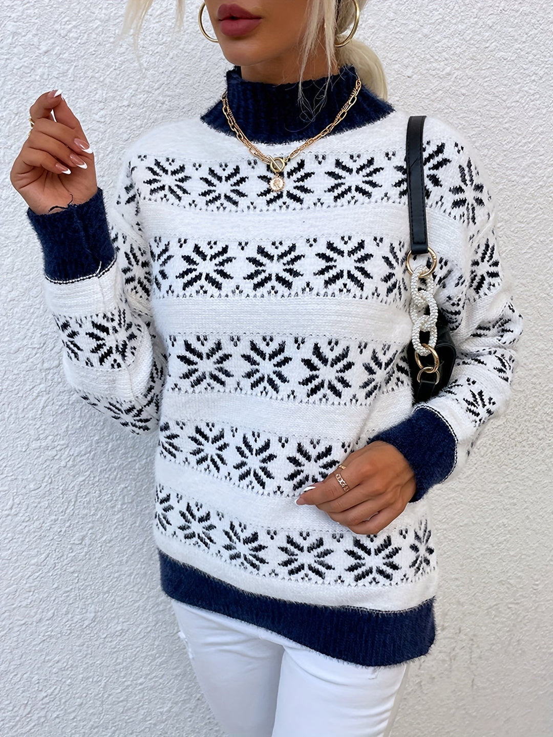 Diana | Fair Isle Turtleneck Sweater Women