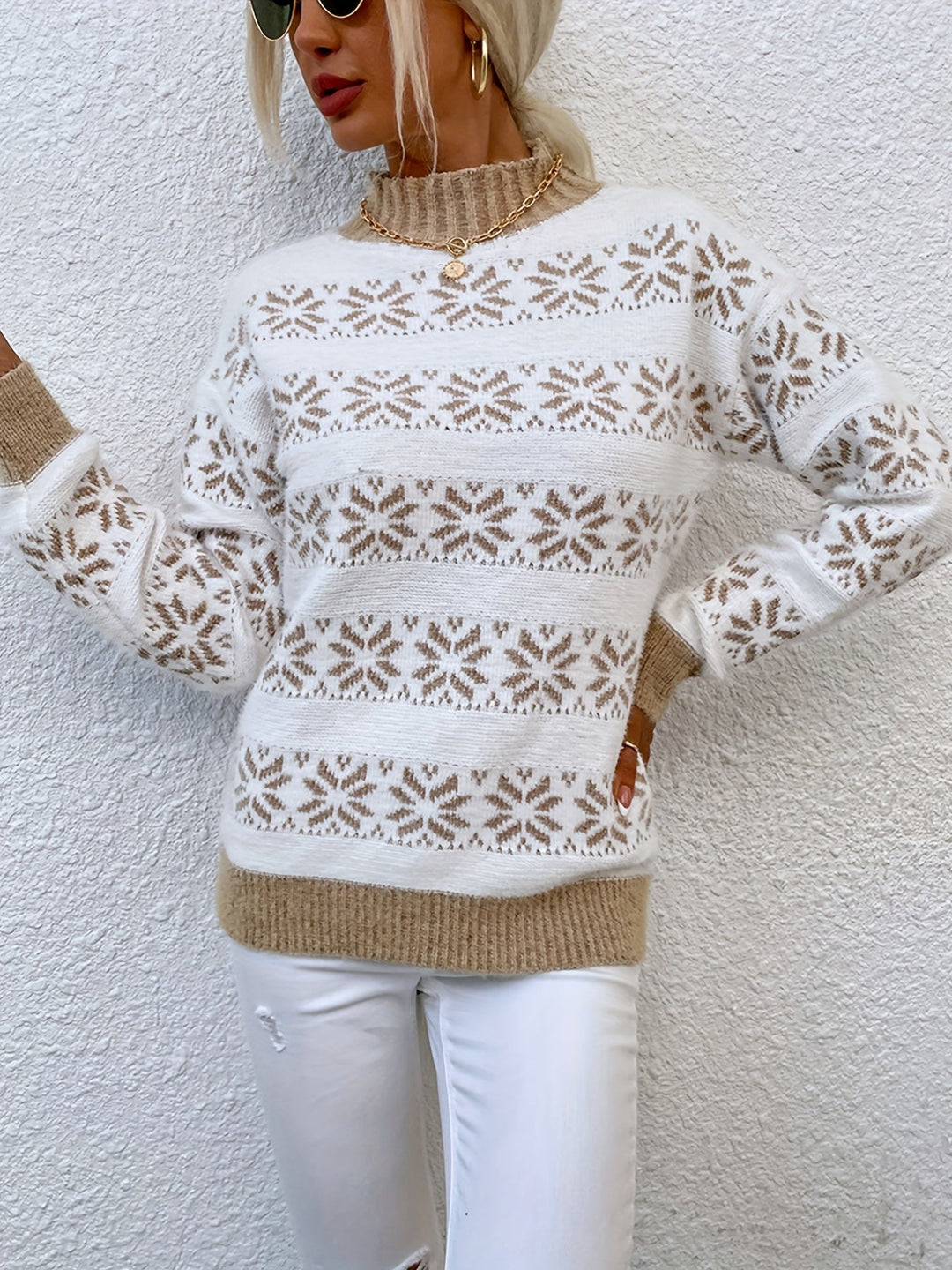 Diana | Fair Isle Turtleneck Sweater Women