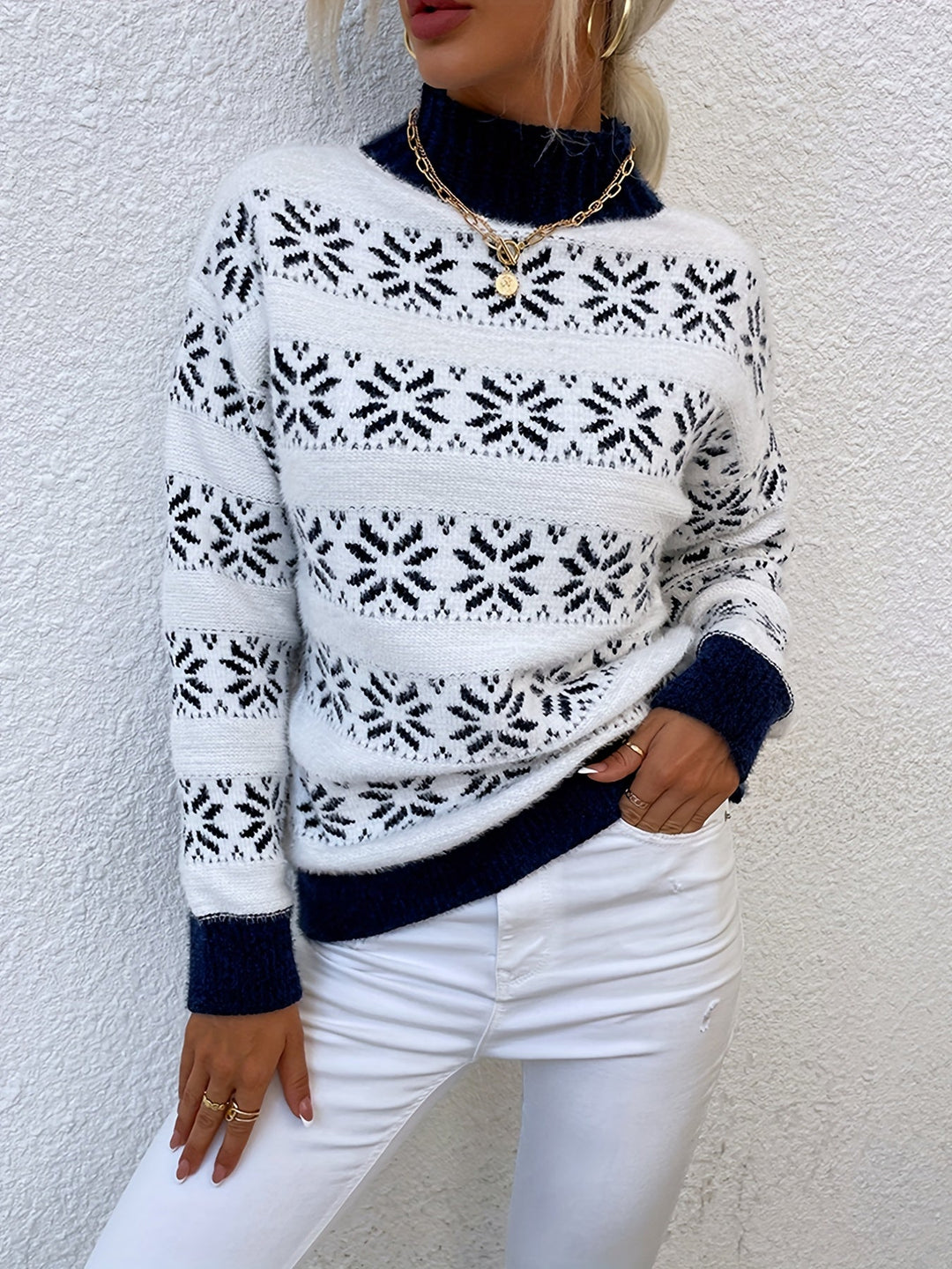Diana | Fair Isle Turtleneck Sweater Women