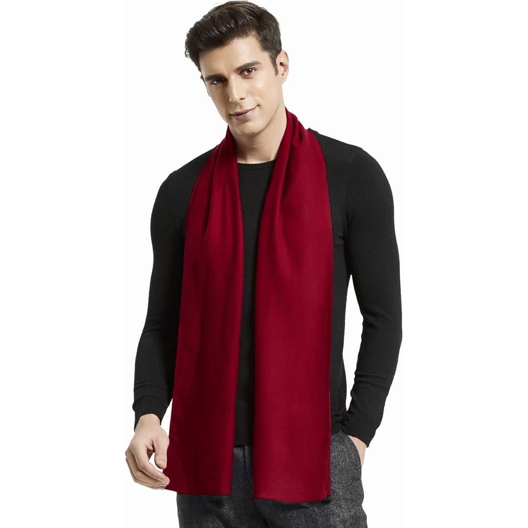 Mens plaid winter scarf, view 4